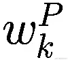 {w}_{k}^{P}