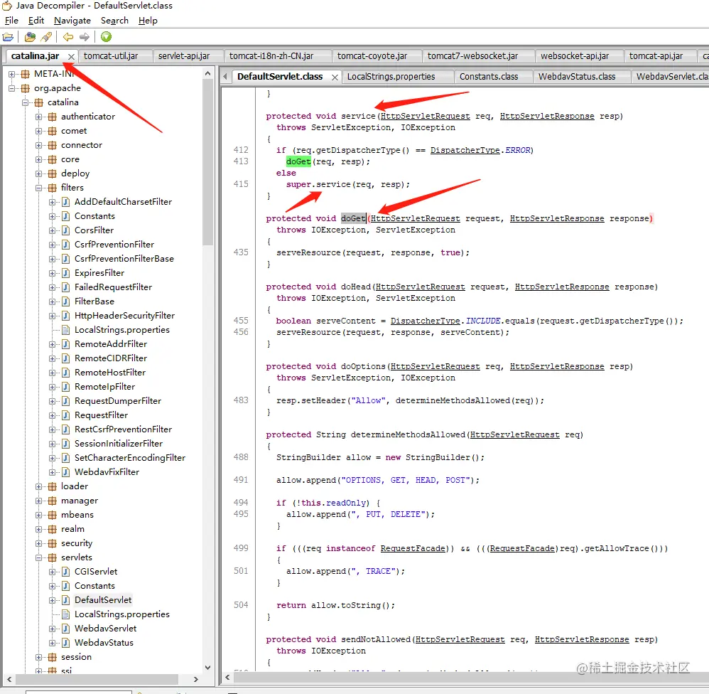 service和doGet方法