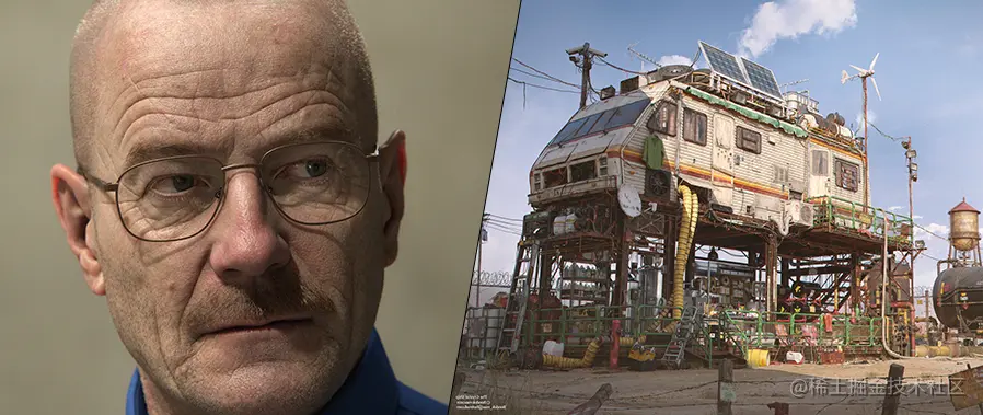 3D艺术家用Maya创作了3D版的“老白”和The Crystal Ship - 瑞云渲染