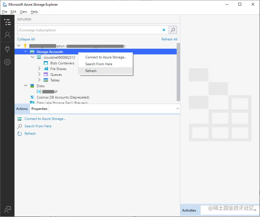 Azure Storage explorer