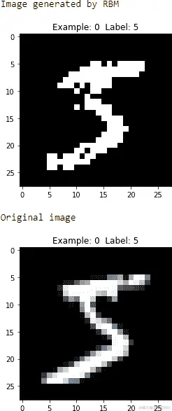 第一个 RBM 的第一张生成图像