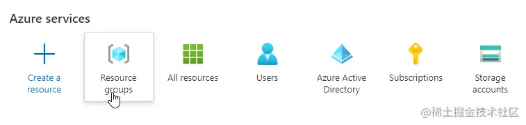 In Azure Select Resource Groups