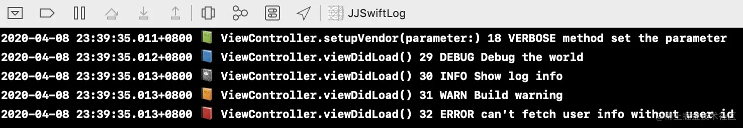 JJSwiftLog screenshot