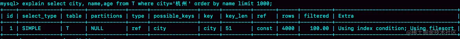 MySQL中orderBy的工作原理1全字段排序2r