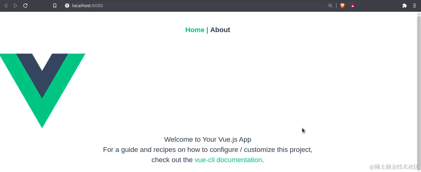 Vue app output after adding Tailwind CSS