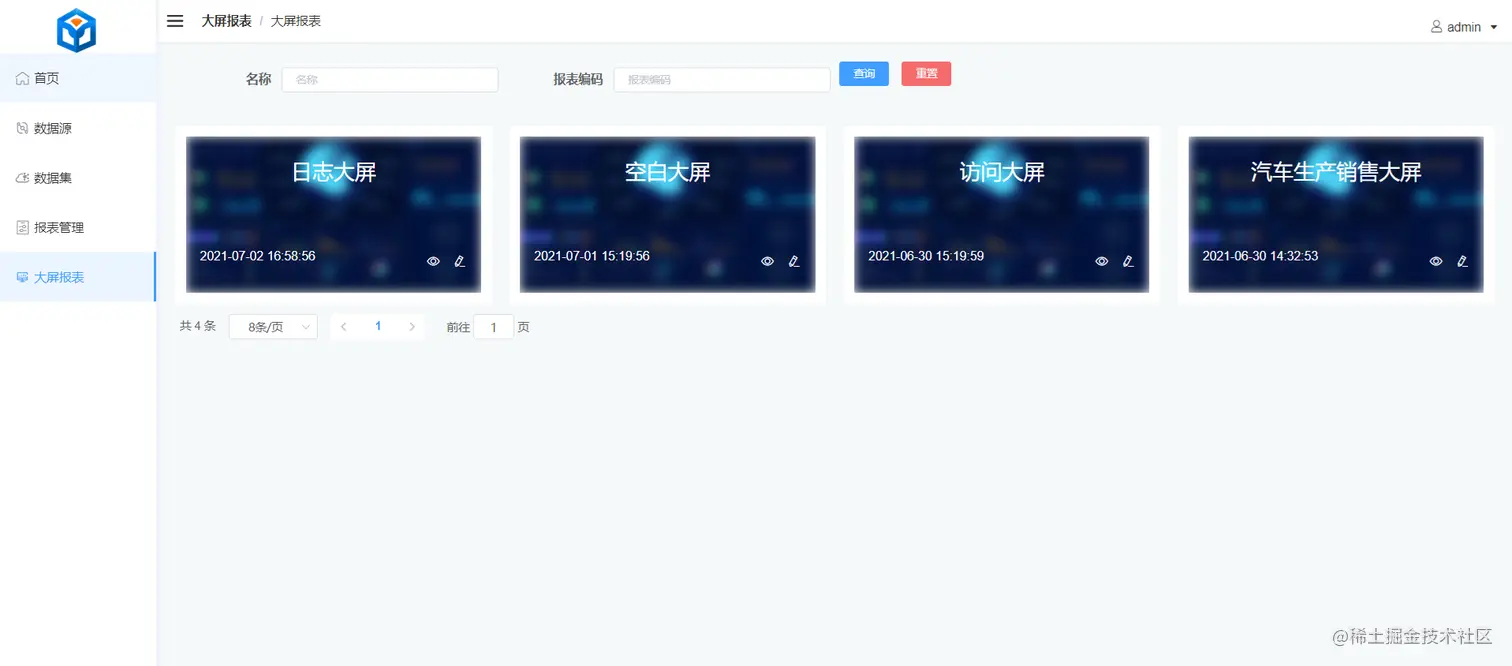 自定义的拖拽式智能大屏（springboot+VUE）