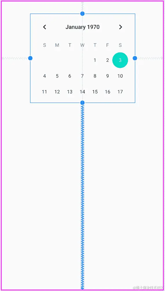 图 4.24 - 使 CalendarView 水平居中