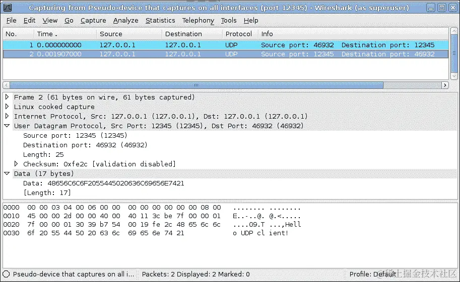 使用 UDP 套接字