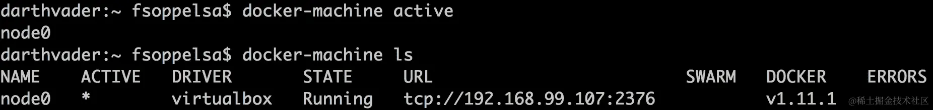 使用 Docker Machine 创建 4 个集群节点