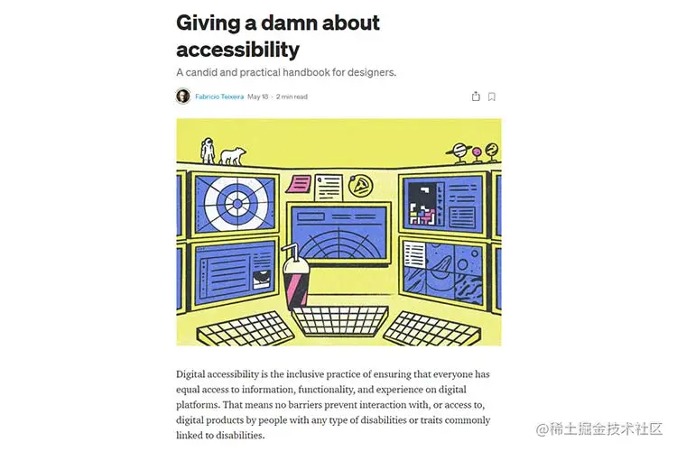Example from Giving a damn about accessibility