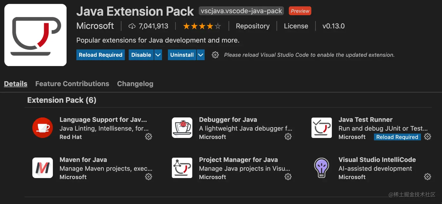 Java Extension Pack