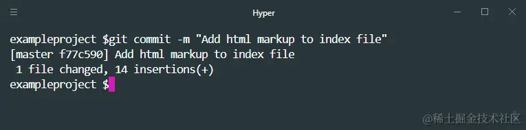 git commit staged changes