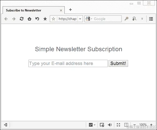 创建我们的订阅表单
