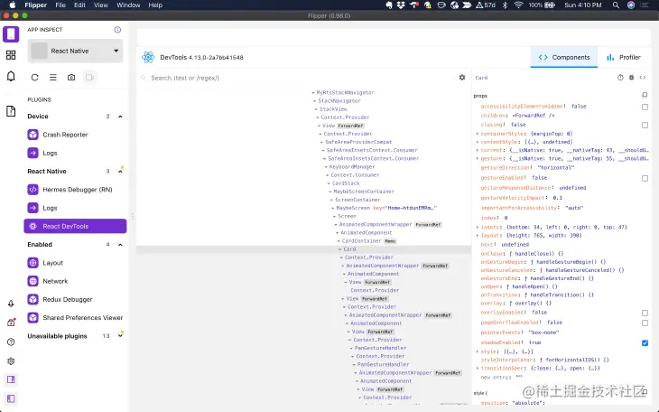 React Devtools Tab