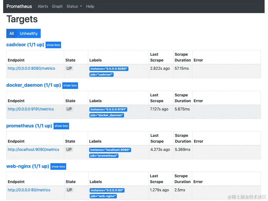 图 13.14：显示 web-nginx 的目标页面