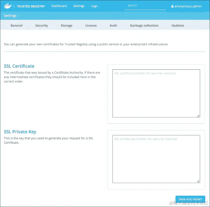 保护 Docker Trusted Registry