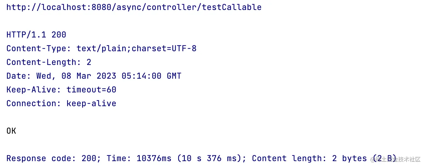 testCallable接口响应结果