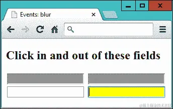 附加到模糊和焦点事件