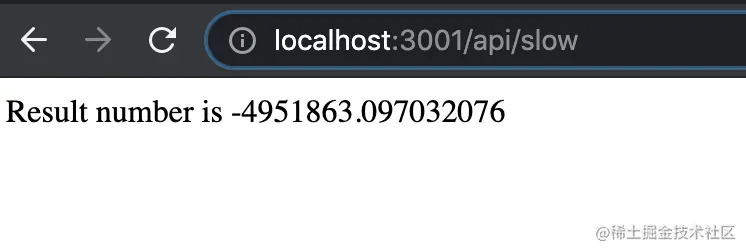 Screenshot of function output that reads "result number is: -4951863.0970"
