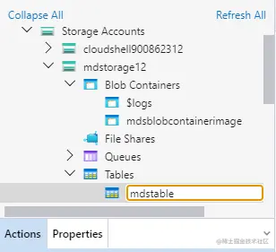 Azure table storage