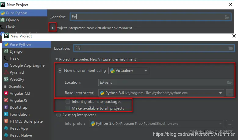 选择 Python 解析器