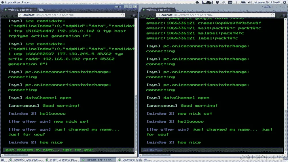 使用 WebRTC 进行点对点通信