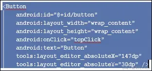 通过编辑 XML 代码添加按钮