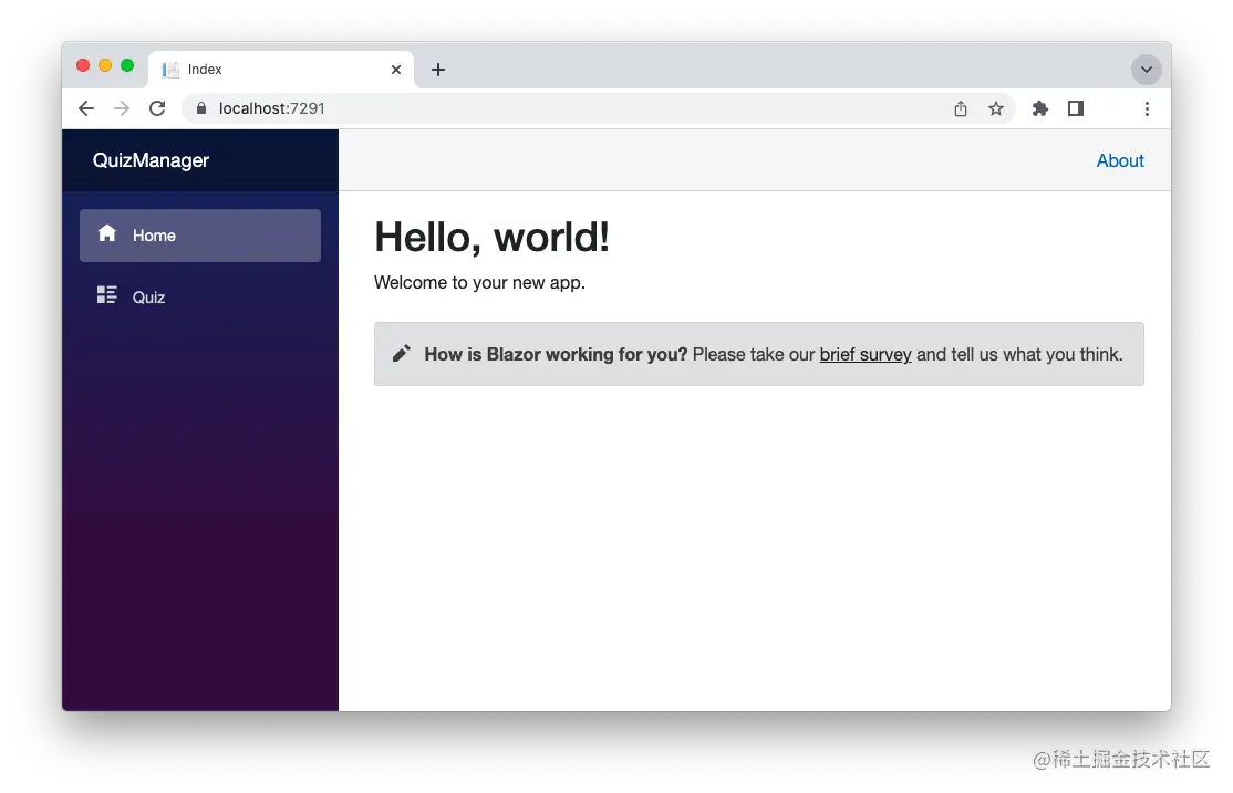 Blazor App Home page