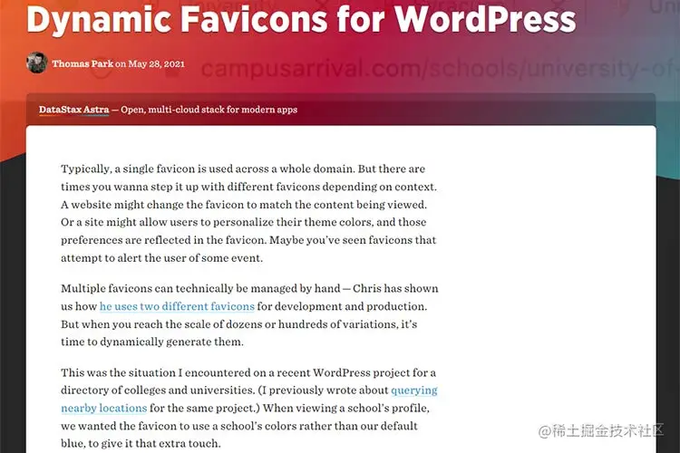 Example from Dynamic Favicons for WordPress