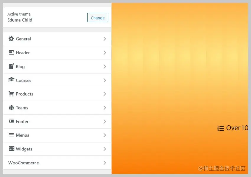 Eduma Theme Customizer