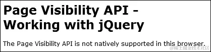 检测页面可见性 API 的支持