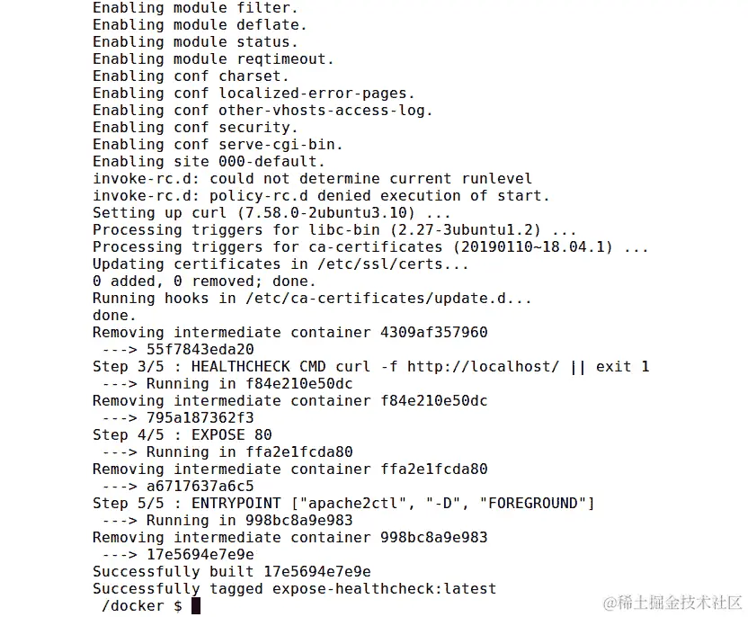 图 2.14：构建 expose-healthcheck Docker 镜像