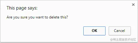 The Confirmation Dialog is very simple: Message, OK, Cancel