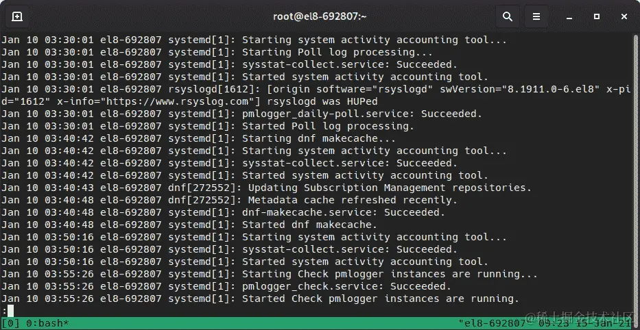 图 4.14 - /var/log/messages 摘录