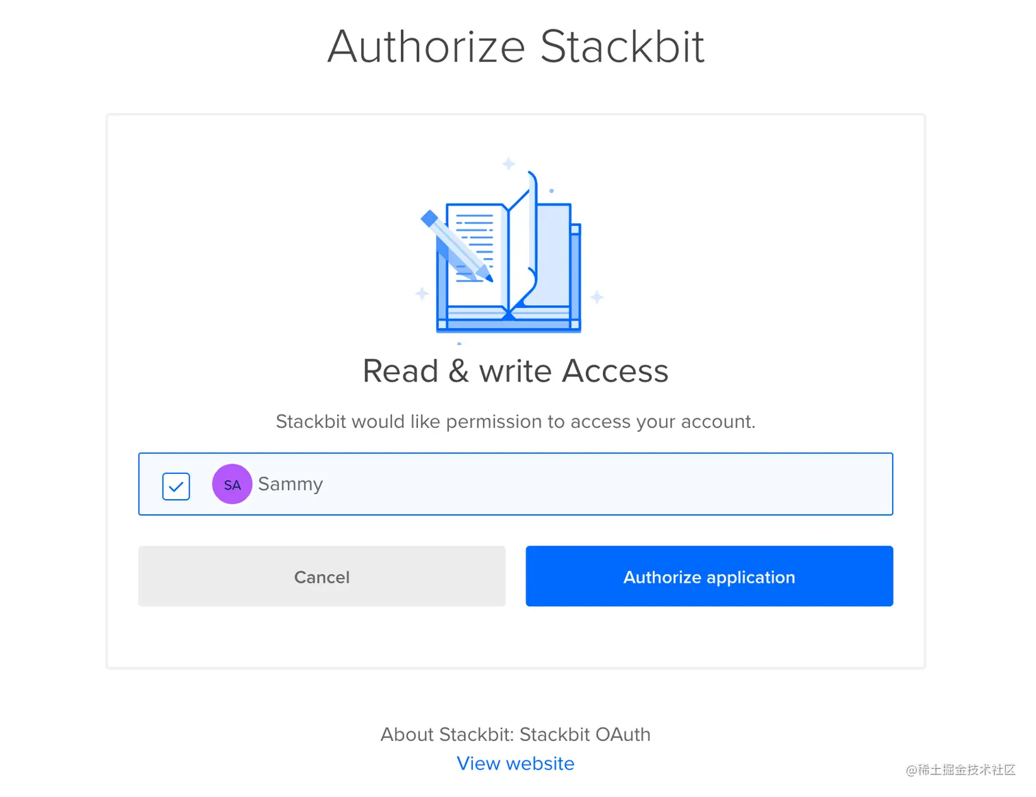 Authorize Stackbit