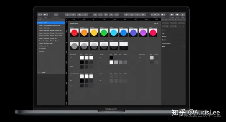 苹果在系统层面整理出了一套配色方案
