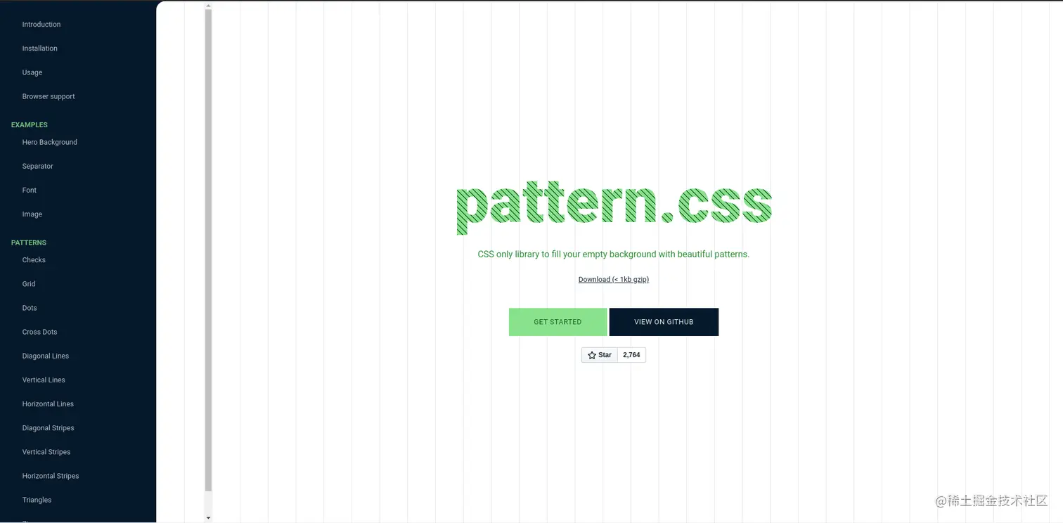 Pattern.css landing page
