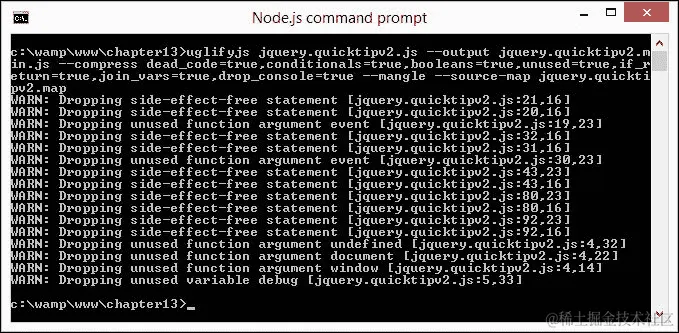 使用 NodeJS 压缩代码