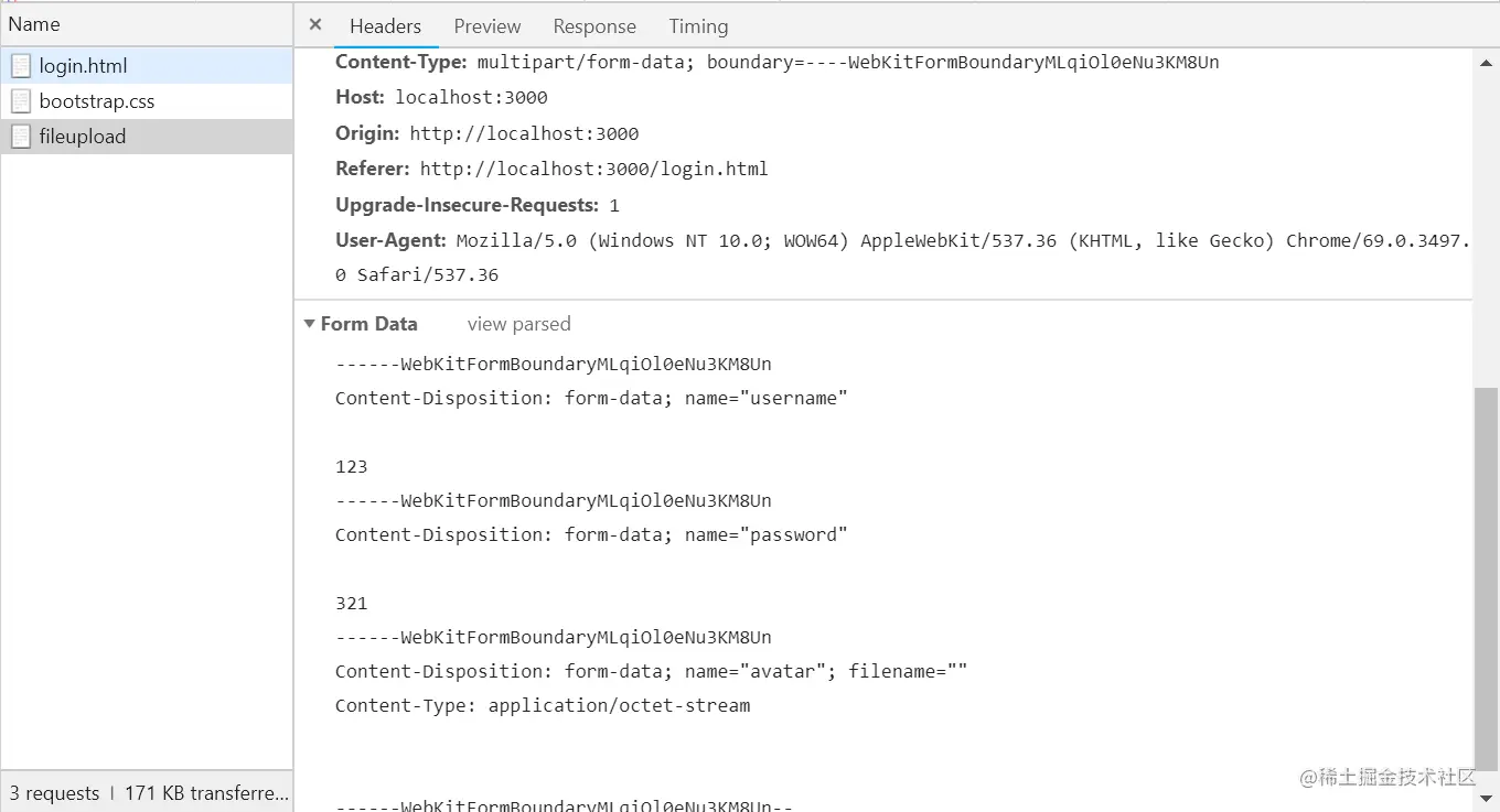 multipart/form-data