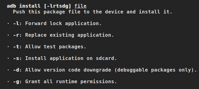 adb install