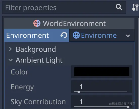 展开Ambient Light版块