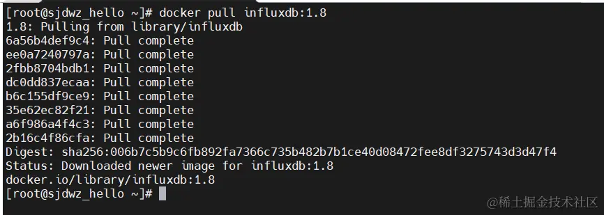 下载InfluxDB镜像