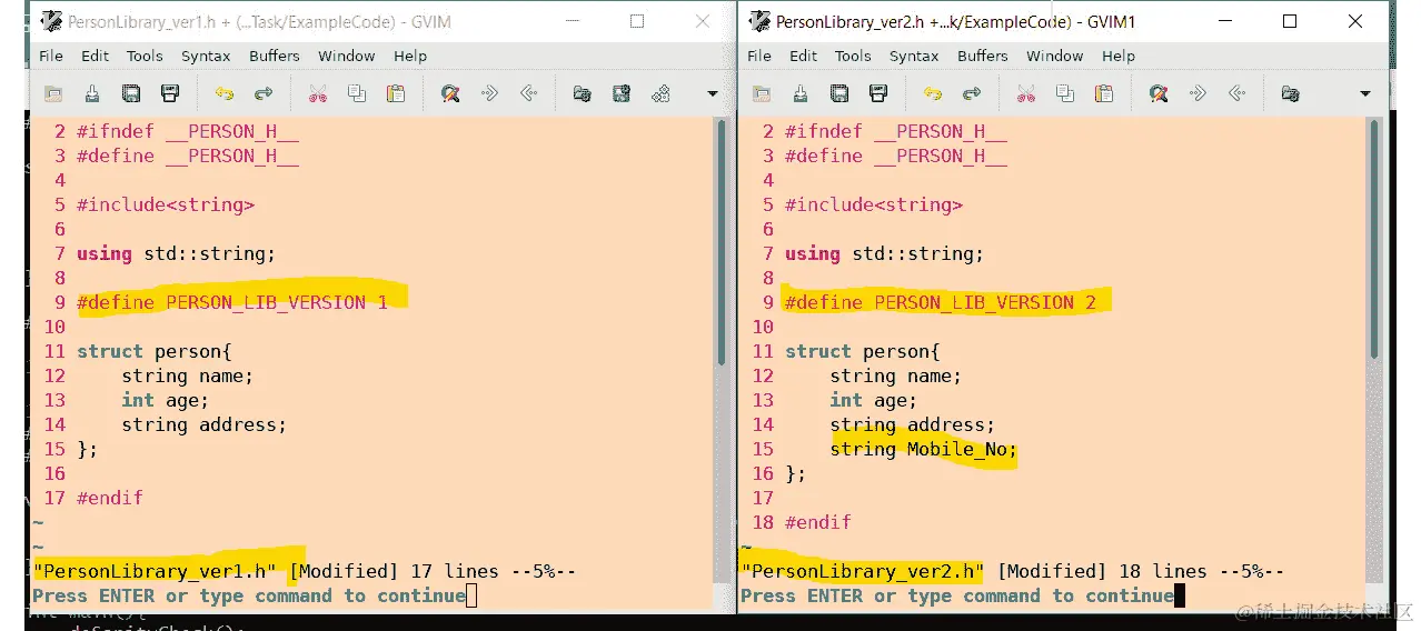 图 7.5：具有不同版本的库文件