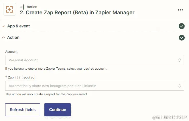 图 12.7–﻿自定义创建 Zap 报告（﻿Beta）动作事件的概述