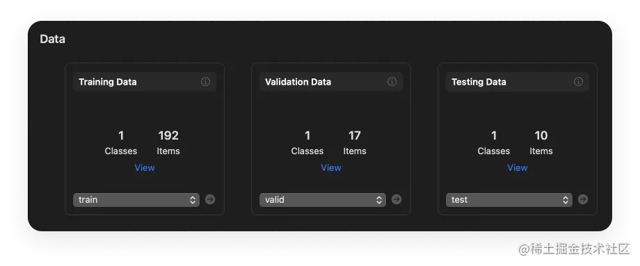 We're adding our Training, Validation, and Testing datasets