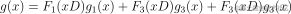 g(x) = F_1(xD)g_1(x) + F_3(xD)g_3(x) + F_3(xD)g_3(x)