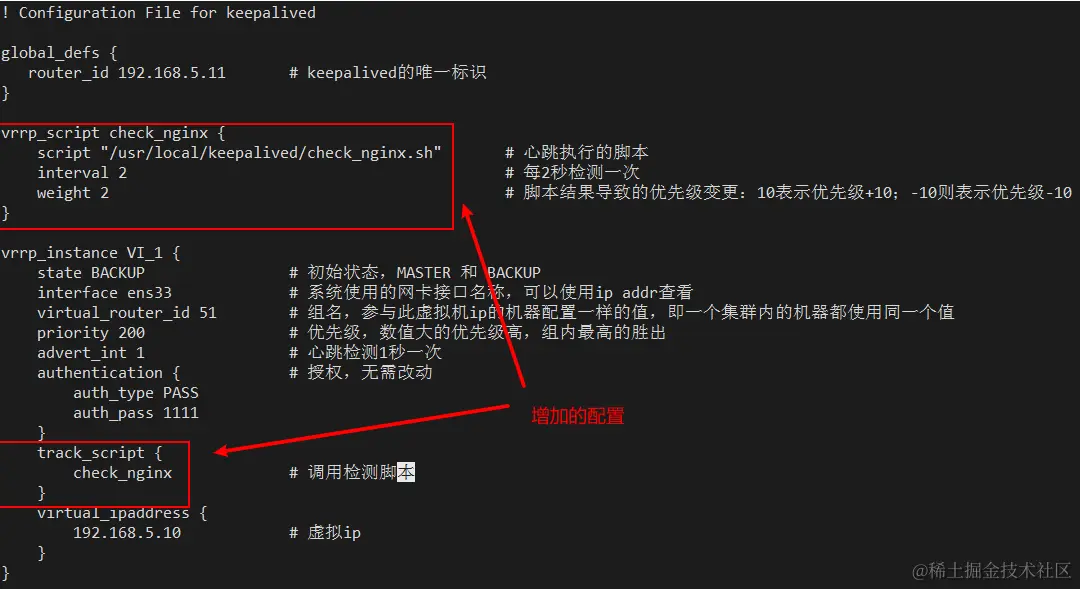 keepalived心跳检测nginx