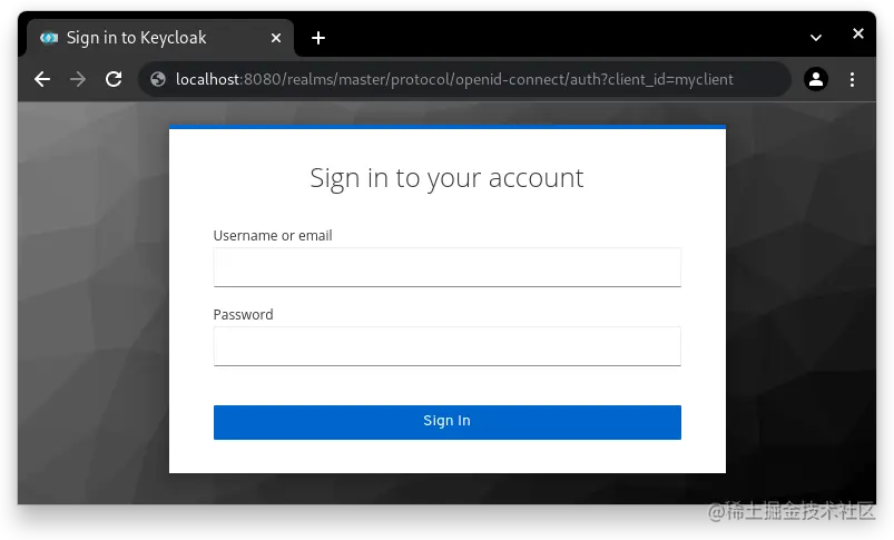 demo of keycloak/keycloak