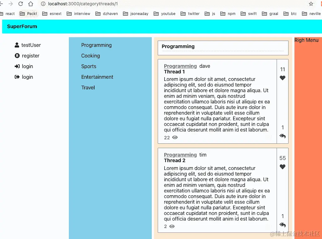 图 12.10 - 类别帖子 URL 的桌面视图