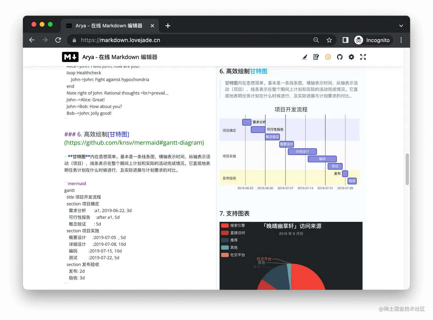 Arya - 在线 Markdown 编辑器